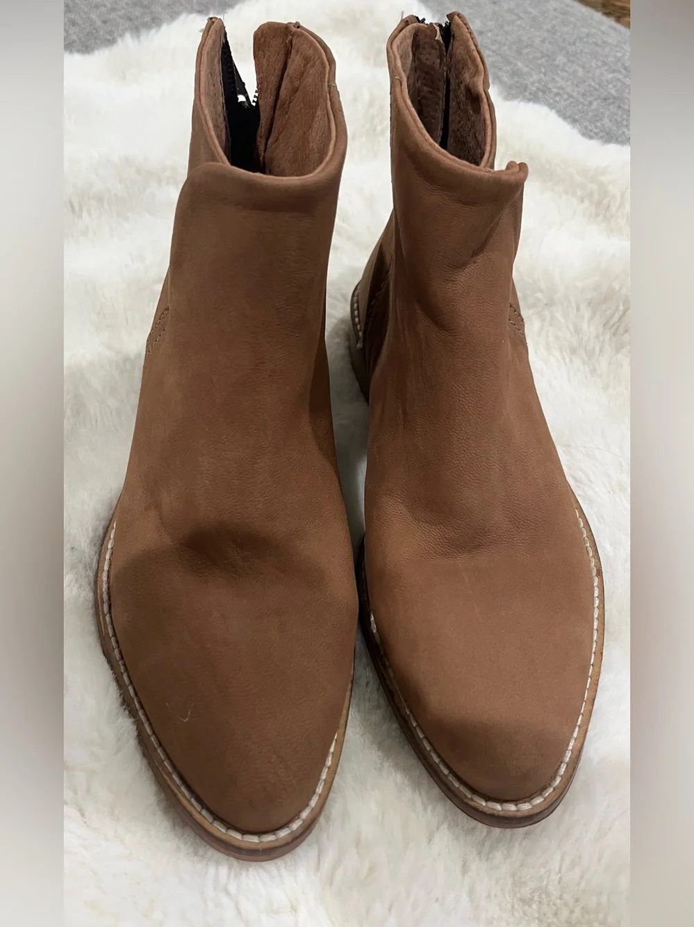 Free People Chestnut Tan Suede Ankle Booties
